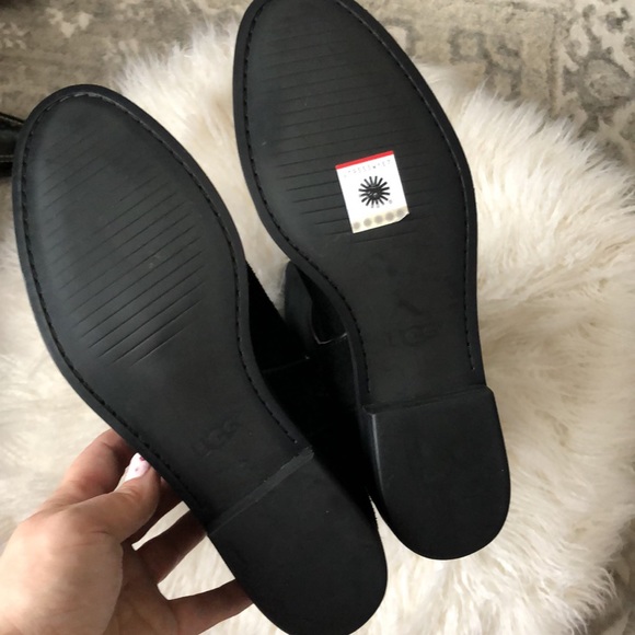 UGG Gracen Black Suede Tall Riding Zipper Boots - Picture 6 of 12